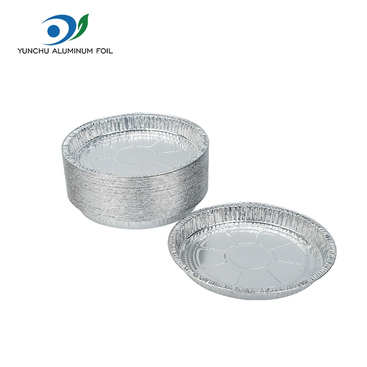 7-9 tolli pitsapann hõbedase alumiiniumfooliumi anumad 7-9 tolli pitsapann hõbedase alumiiniumfooliumi anumad