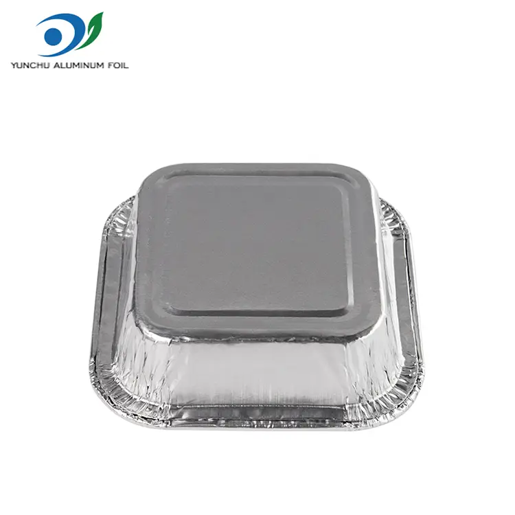 Ruudukoor õhk -praepann hõbedane alumiiniumfooliumi anumad Ruudukoor õhk -praepann hõbedane alumiiniumfooliumi anumad