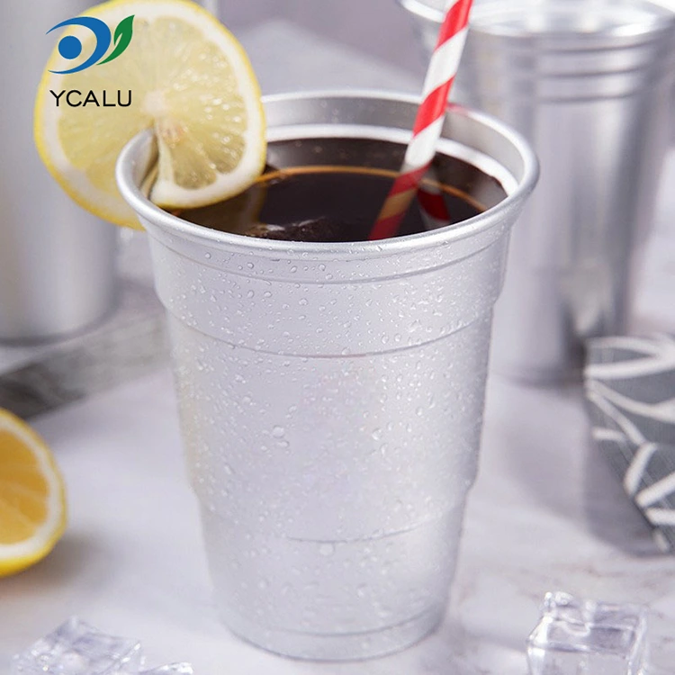 16 untsi ühekordselt kasutatav kohandatud alumiiniumfooliumist joogitops