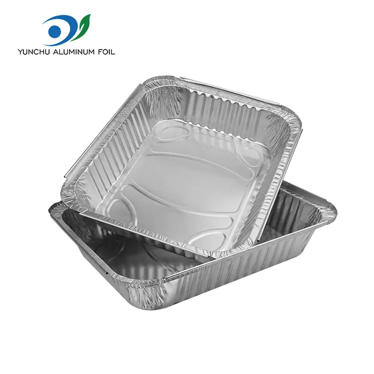 Suuremahulisuse grilliplaadid hõbedase alumiiniumfooliumi anumad