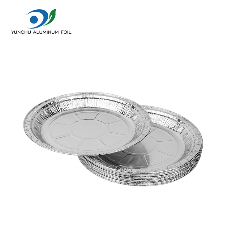 Ümmargune õhu praepann pitsa hõbeda alumiiniumfooliumi anumad