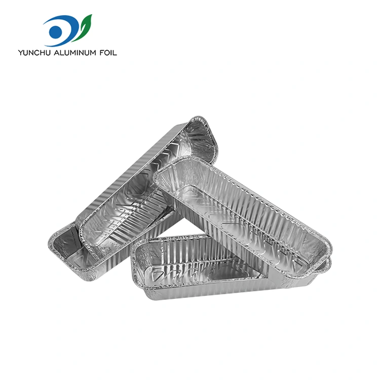 Ristkülikukujuline grill -hõbedase alumiiniumfooliumi konteinerid