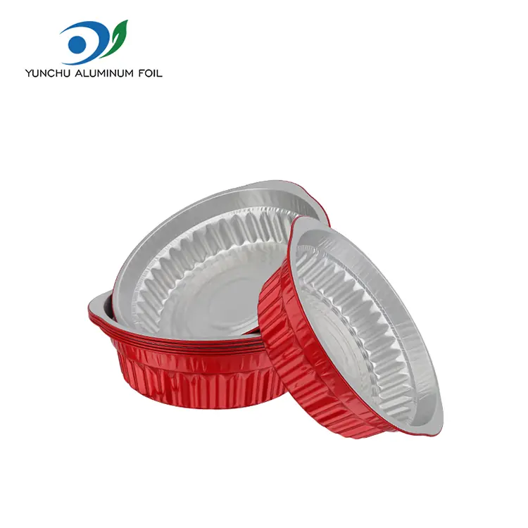 Ühekordselt kasutatavad kuumad potid ja pannid punased alumiiniumfooliumi anumad
