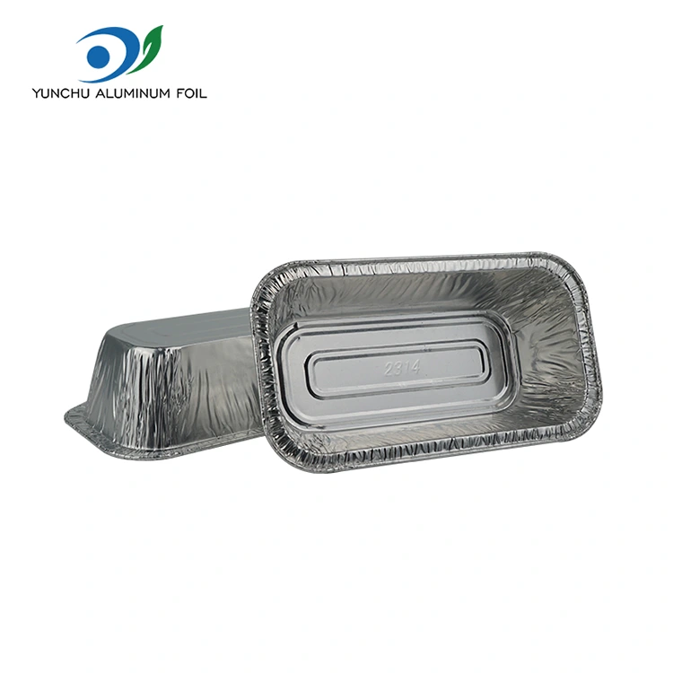 Ristkülikukujuline praepann, küpsetades hõbedase alumiiniumfooliumi anumaid