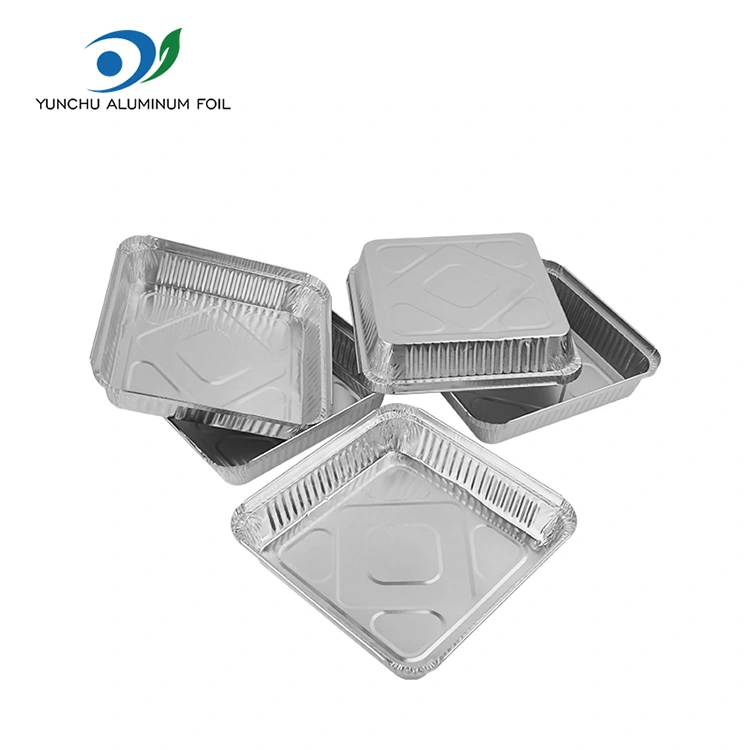 Ühekordselt kasutatavad BBQ -kaadrid hõbedase alumiiniumfooliumi anumad