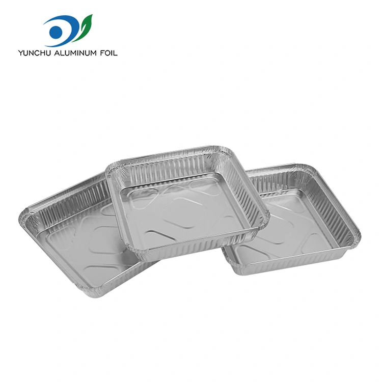 Ühekordselt kasutatavad BBQ -kaadrid hõbedase alumiiniumfooliumi anumad