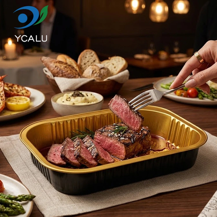 Ühekordsed ristkülikukujulised Alumiiniumfooliumist mahutid