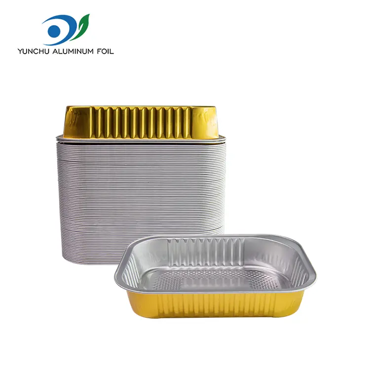 Ühekordselt kasutatavad ristkülikukujulised söögikohad alumiiniumfooliumi anumad