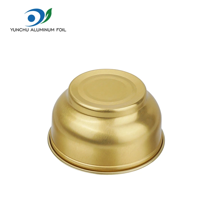 Ühendatavad ümmargused väikesed kuldse kausi alumiiniumfooliumi anumad