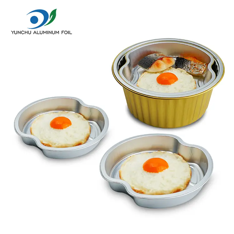 Ühendatavad mitmetasandilised kasutusalad ümmargused alumiiniumfooliumi anumad