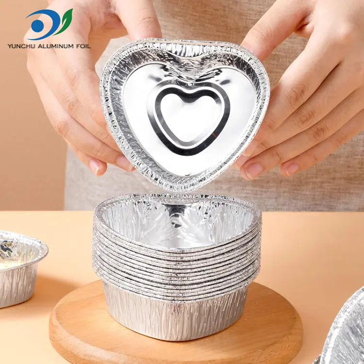 Südamekujuline koogiõhu praehõbe alumiiniumfooliummahutid