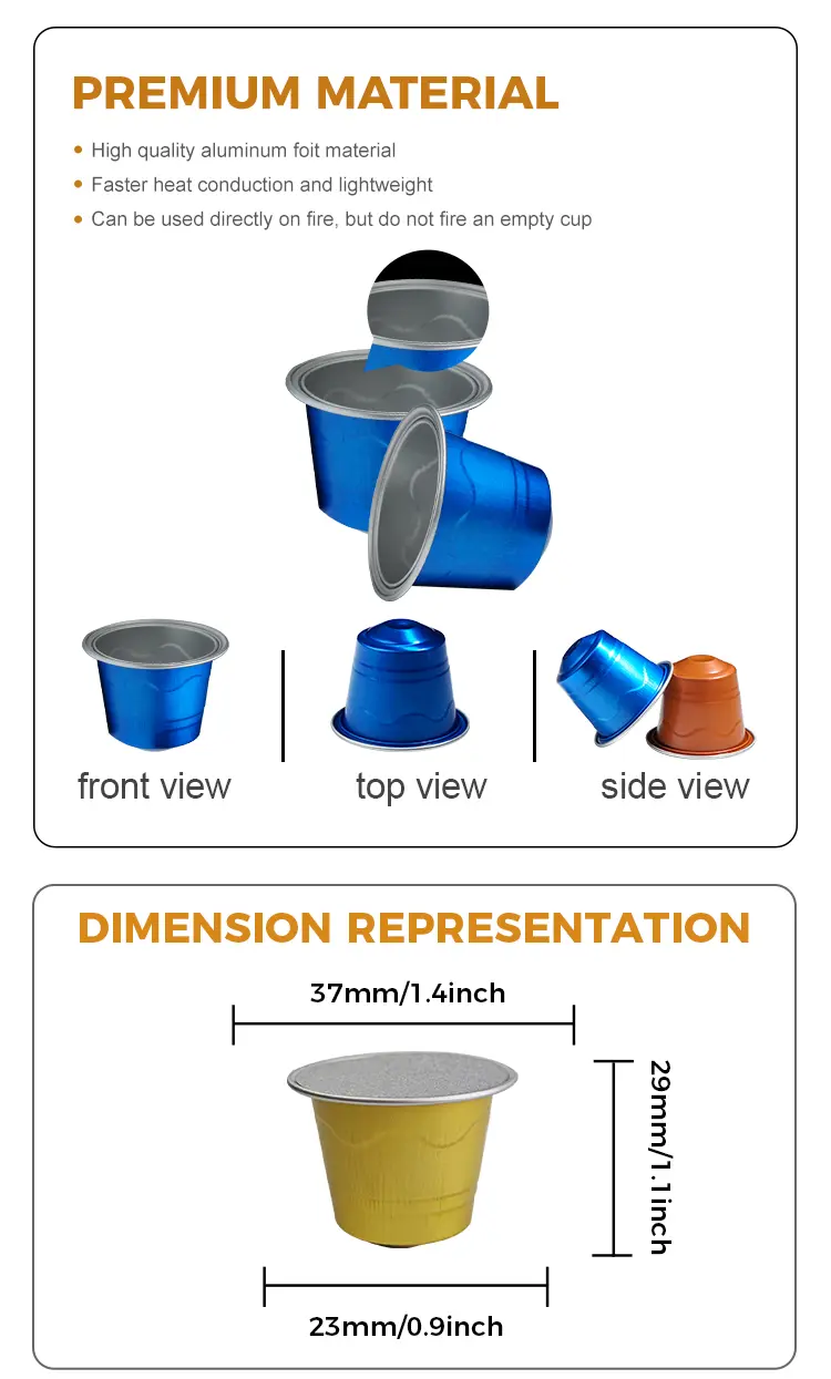Silicone-Seal-Free Empty Coffee Capsule