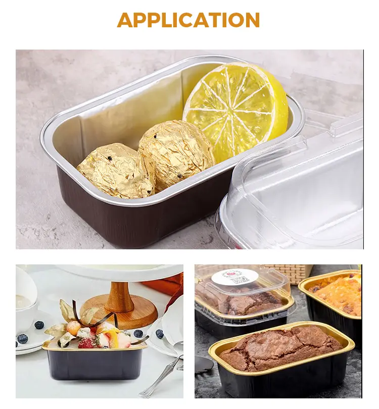 Square Bake thickened Smoothwall Aluminum Foil Containers