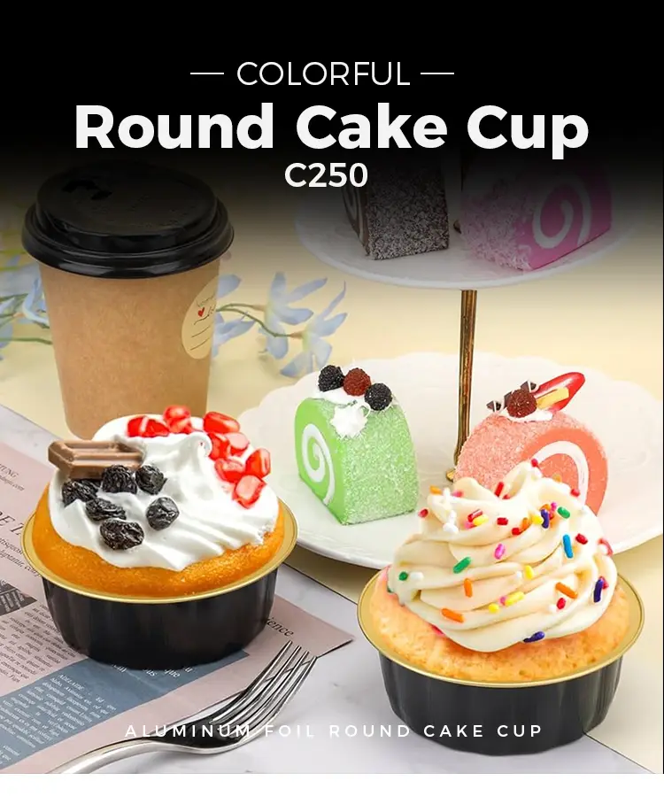 Round bowl for dessert Smoothwall Aluminum Foil Containers