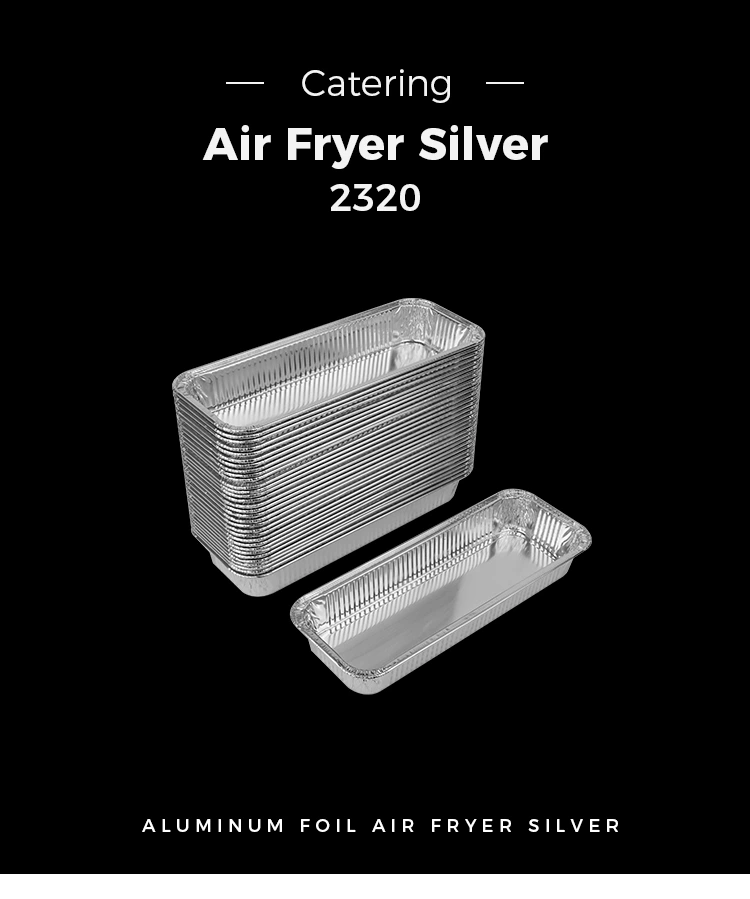 Rectangular baked bread Silver Aluminum Foil Containers