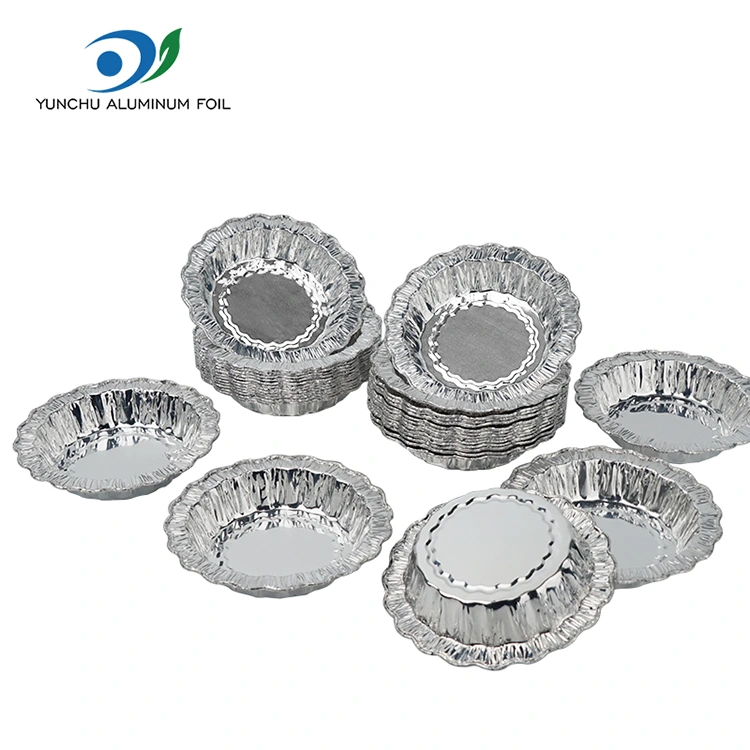 Pits -ümmargune küpsetuskook hõbeda alumiiniumfooliumi anumad