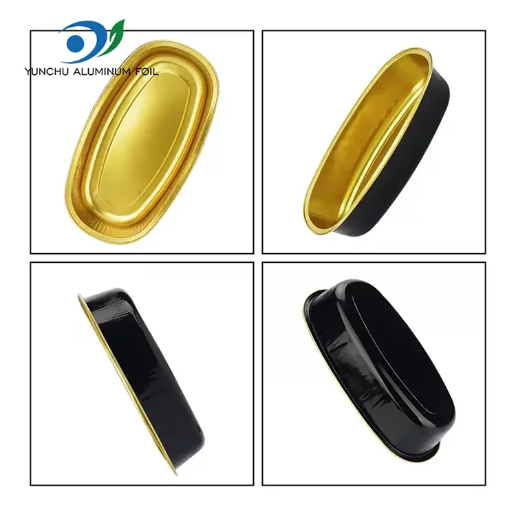 Ovaalne värv sile seina alumiiniumfooliumi anumad