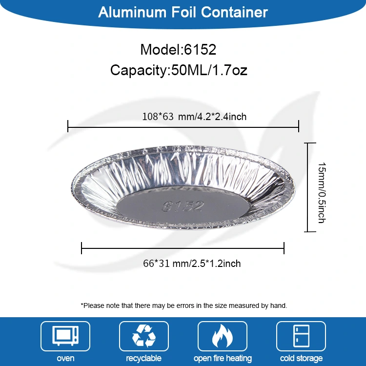 Ovaalsete muna hapukas hõbeda alumiiniumfooliumi anumad