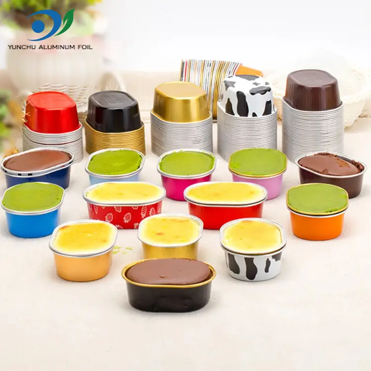 Ovaalsed heledaseinalised alumiiniumfooliumist anumad