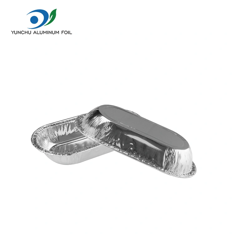 Ovaalne röst hõbeda alumiiniumfooliumi toidumahuti