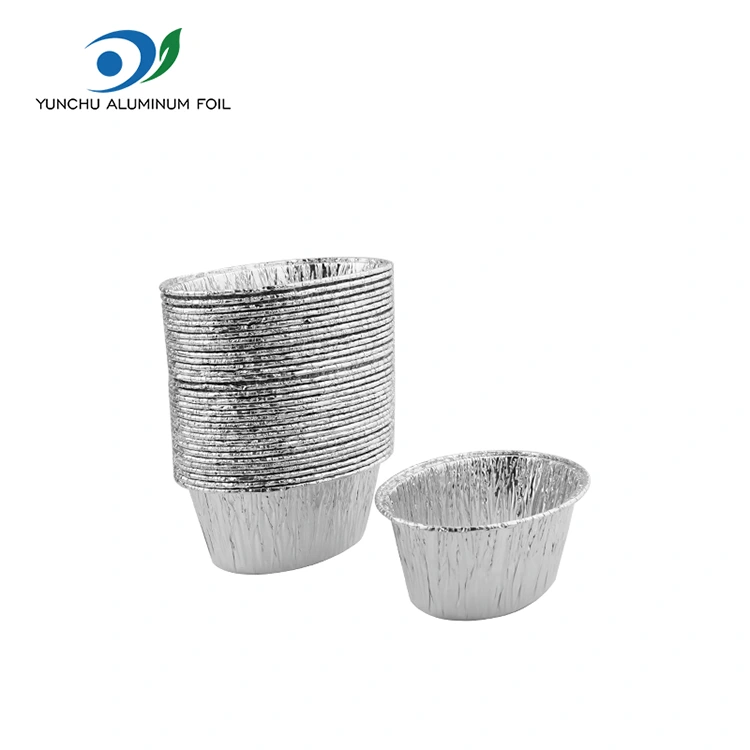 Ovaalne aurutatud kook hõbedane alumiiniumfooliumi toidumahuti Ovaalne aurutatud kook hõbedane alumiiniumfooliumi toidumahuti