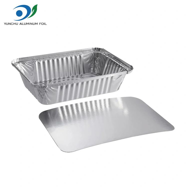 Ristkülikukujulised riisi hõbedase alumiiniumfooliumi anumad