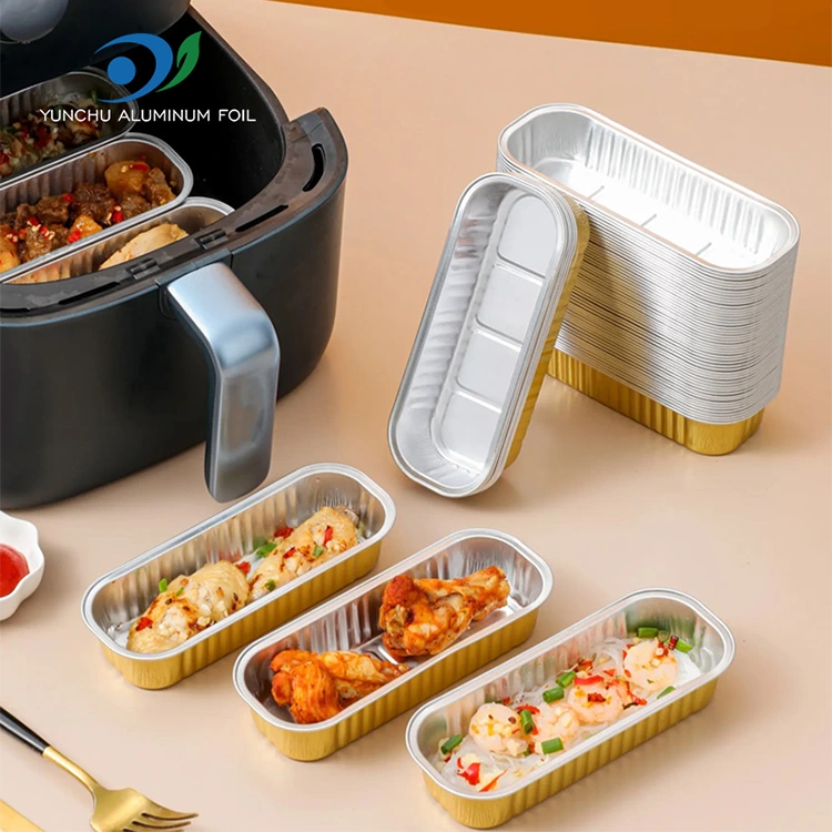 Ristkülikukujuline küpsetuskook sile seina alumiiniumfooliummahutid