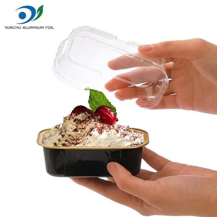 Ristkülikukujuline küpsetusvärv sile seina alumiiniumfooliumi anumad Ristkülikukujuline küpsetusvärv sile seina alumiiniumfooliumi anumad