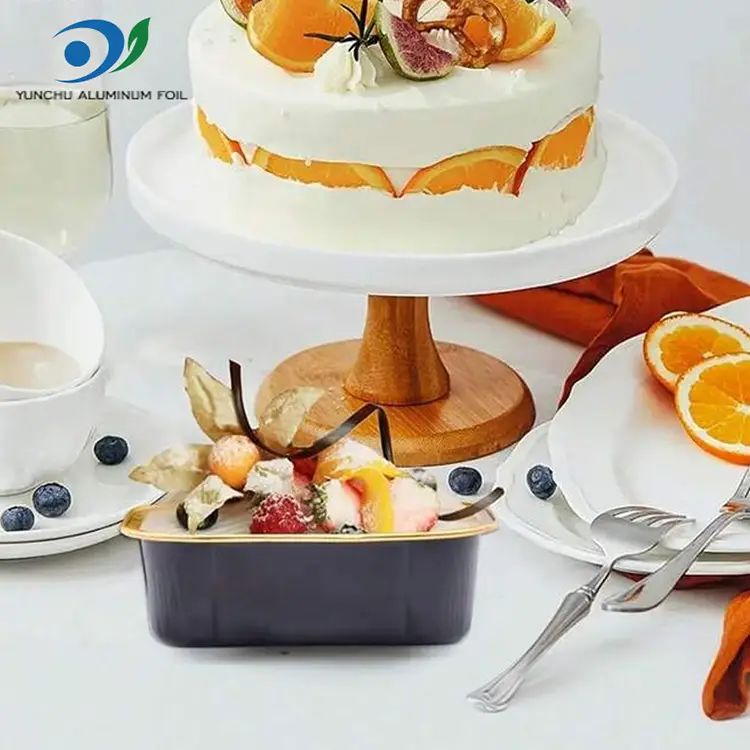 Ristkülikukujuline küpsetusvärv sile seina alumiiniumfooliumi anumad