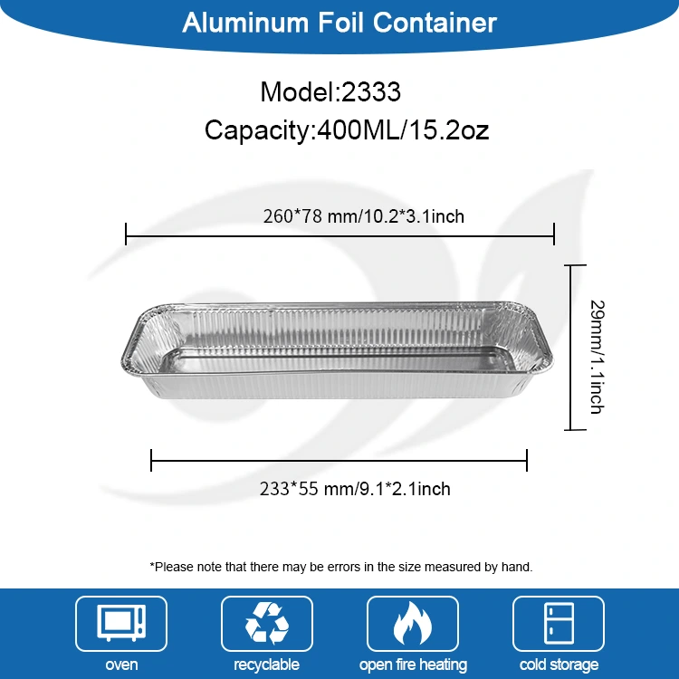 Ristkülikukujuline leivaõhu praehõbe hõbeda alumiiniumfooliummahutid