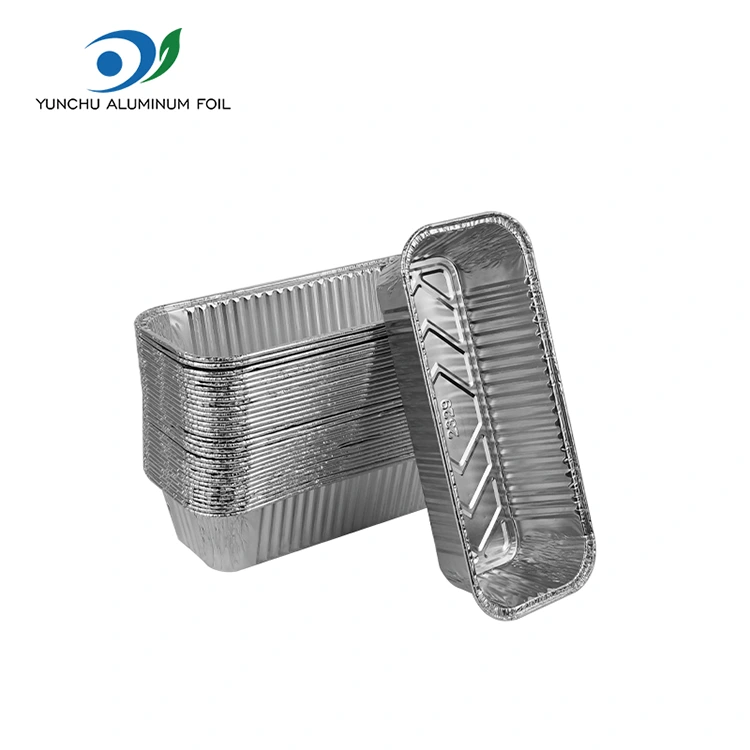 Ristkülikukujuline leivaplaat küpsetusplats hõbedase alumiiniumfooliumi anumatele