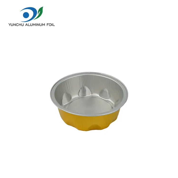 Ümmargused küpsetusvormid sileda seina alumiiniumfooliumi anumad Ümmargused küpsetusvormid sileda seina alumiiniumfooliumi anumad