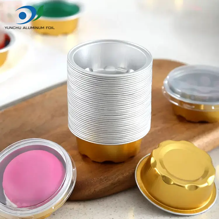 Ümmargused küpsetusvormid sileda seina alumiiniumfooliumi anumad