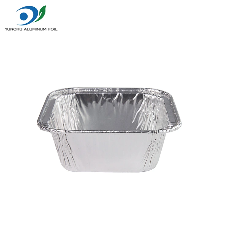 Ruudukas õhu praepann hõbeda alumiiniumfooliumi anumad Ruudukas õhu praepann hõbeda alumiiniumfooliumi anumad