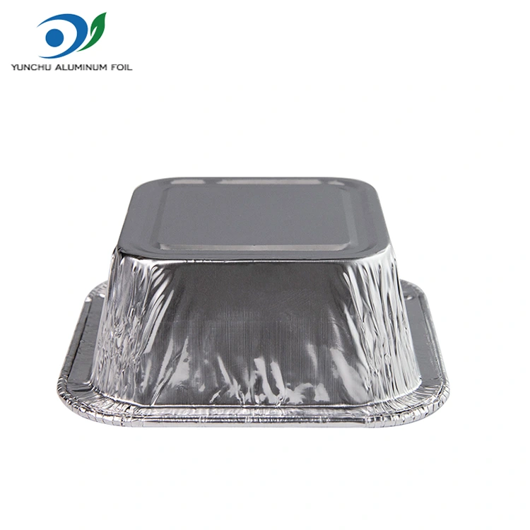 Ruudukas õhu praepann hõbeda alumiiniumfooliumi anumad