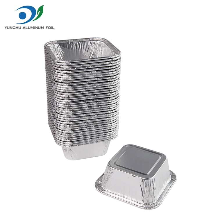 Ruudukas õhu praepann hõbeda alumiiniumfooliumi anumad