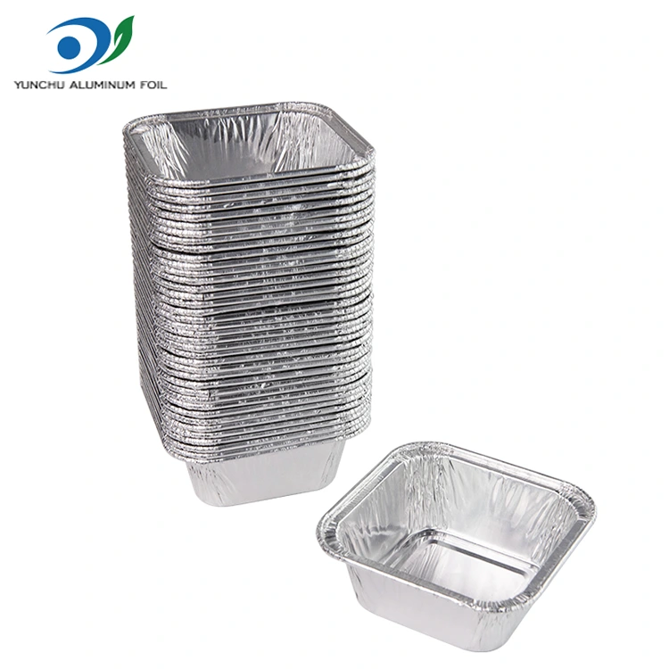 Ruudukas õhu praepann hõbeda alumiiniumfooliumi anumad