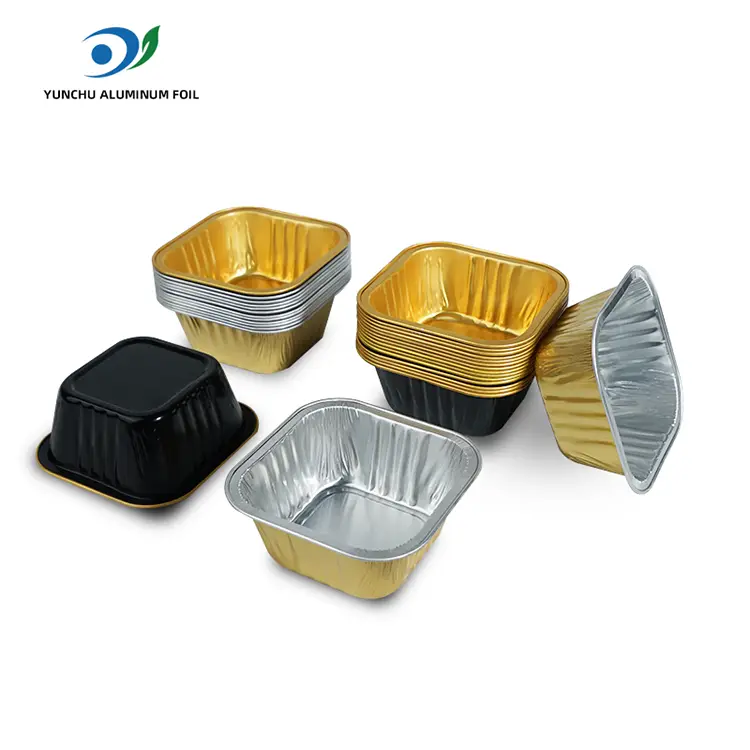 Ruudukite küpsetuskoogid sile seina alumiiniumfooliumi anumad Ruudukite küpsetuskoogid sile seina alumiiniumfooliumi anumad