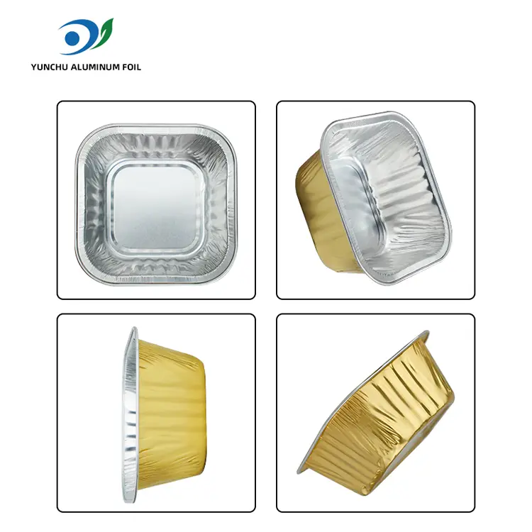 Ruudukite küpsetuskoogid sile seina alumiiniumfooliumi anumad