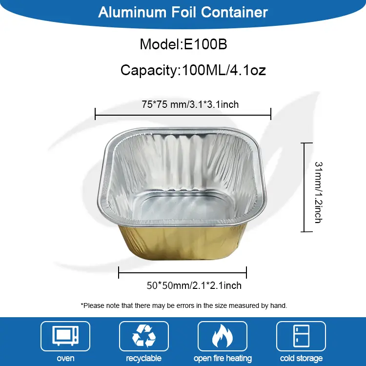 Ruudukite küpsetuskoogid sile seina alumiiniumfooliumi anumad