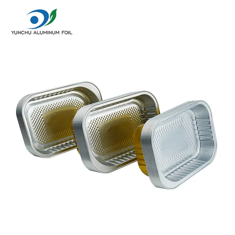 Ruudukujuline söögituba kuldne alumiiniumfooliumi anumad