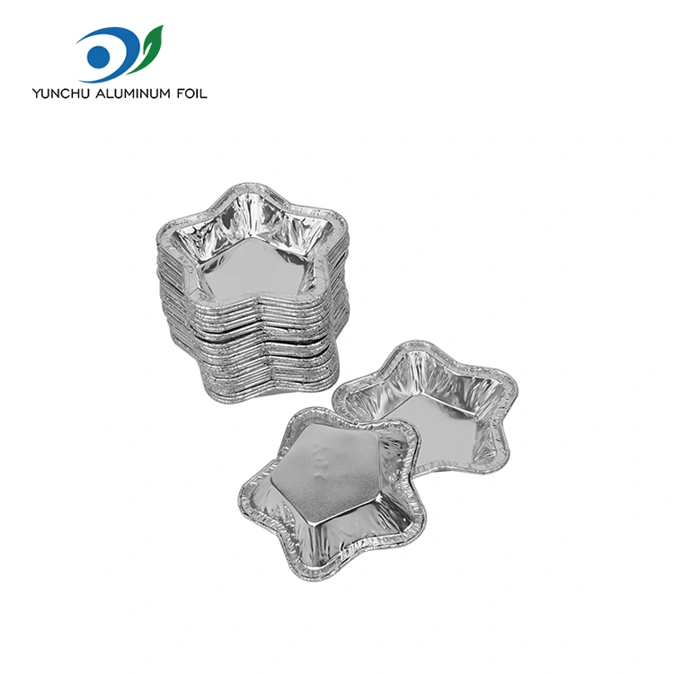Tähekujulised alumiiniumfooliumist torditopsid küpsetamiseks Alumiiniumfooliumist toidukonteiner