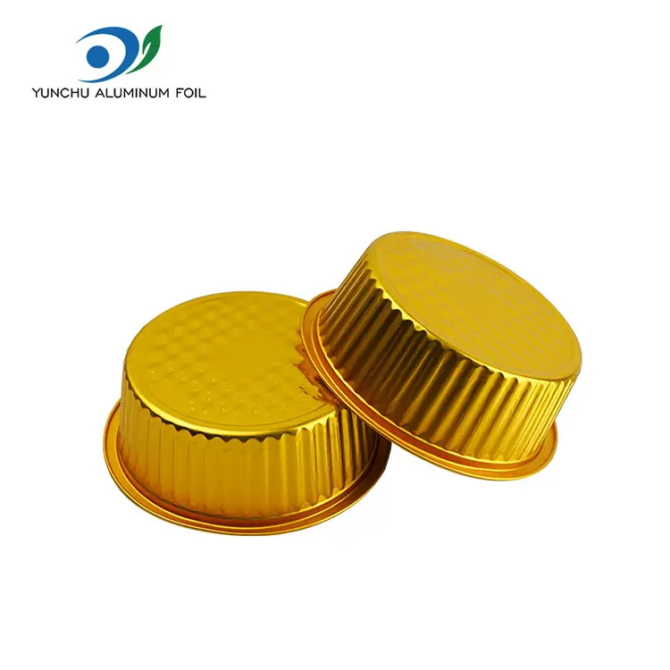 Takeaway väike kuum pott kuldne ümmargune alumiiniumfooliumi anumad